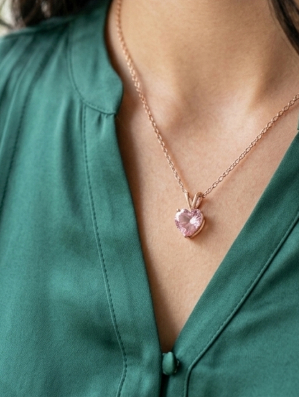 14KT Gold Pink Topaz Pendant Vintage Finlay Fine Jewelers